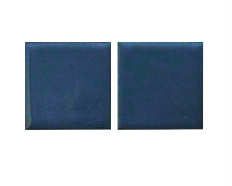 Two blue rectangular tiles on a white background