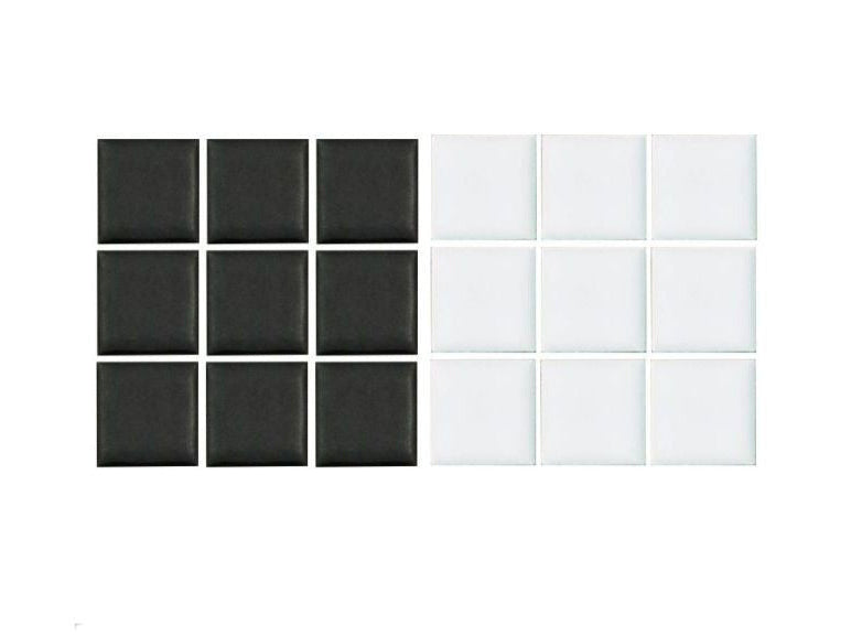 Matte Quilted Square Pinnacle Pattern Sample 2, Craftsman Squares, Black and White