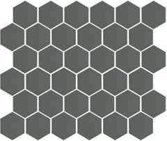 Lyric 2” Satin & Unglazed Hexagon | Mosaic Tiles