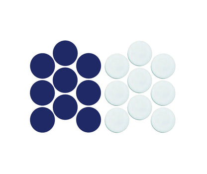  Midnight Blue and White color samples