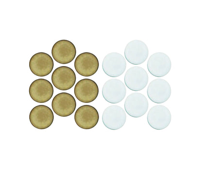 Shine Gold and White color samples.