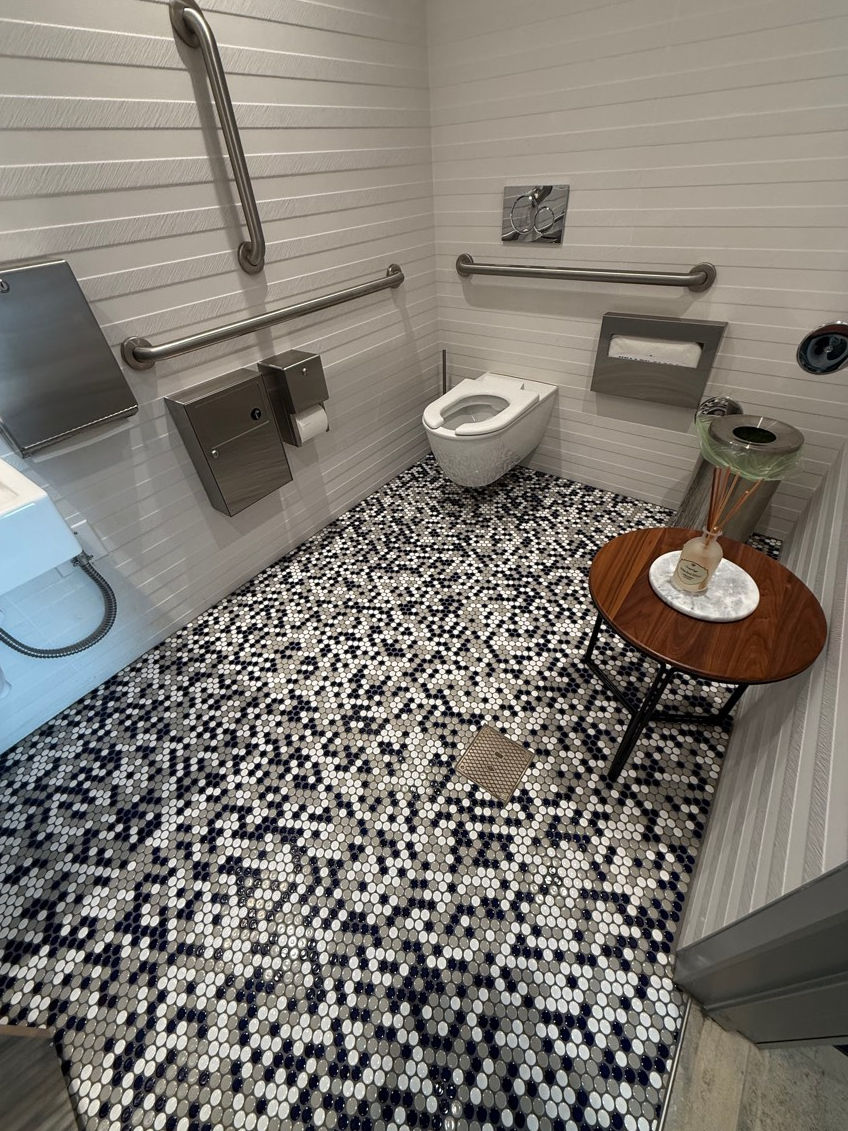 Complex penny round tiles pattern by Mosaic Tiles