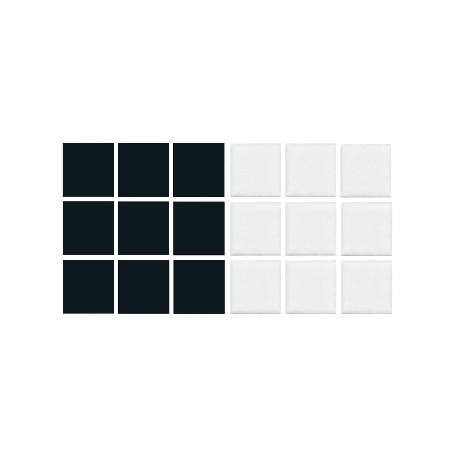 Matte Craftsman Square, Infinity Border Sample, Black and White