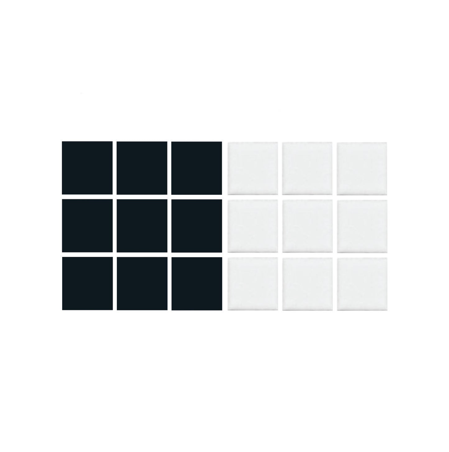 Matte Craftsman Squares, Greek Key Border Sample,  Black and White
