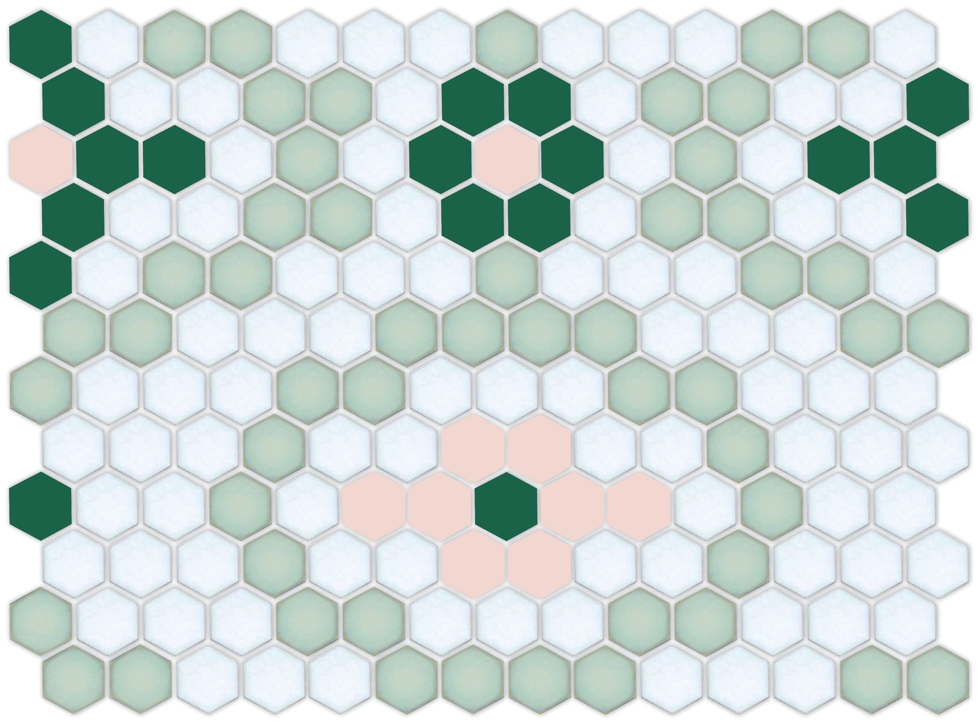 Vanoise hexagon mosaic decorative tile pattern 