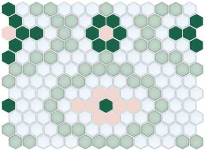 Vanoise hexagon mosaic decorative tile pattern 