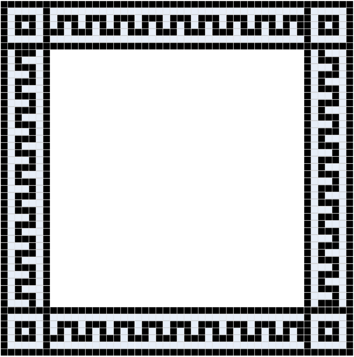 Greek Key Step Border | Craftsman Squares | Porcelain
