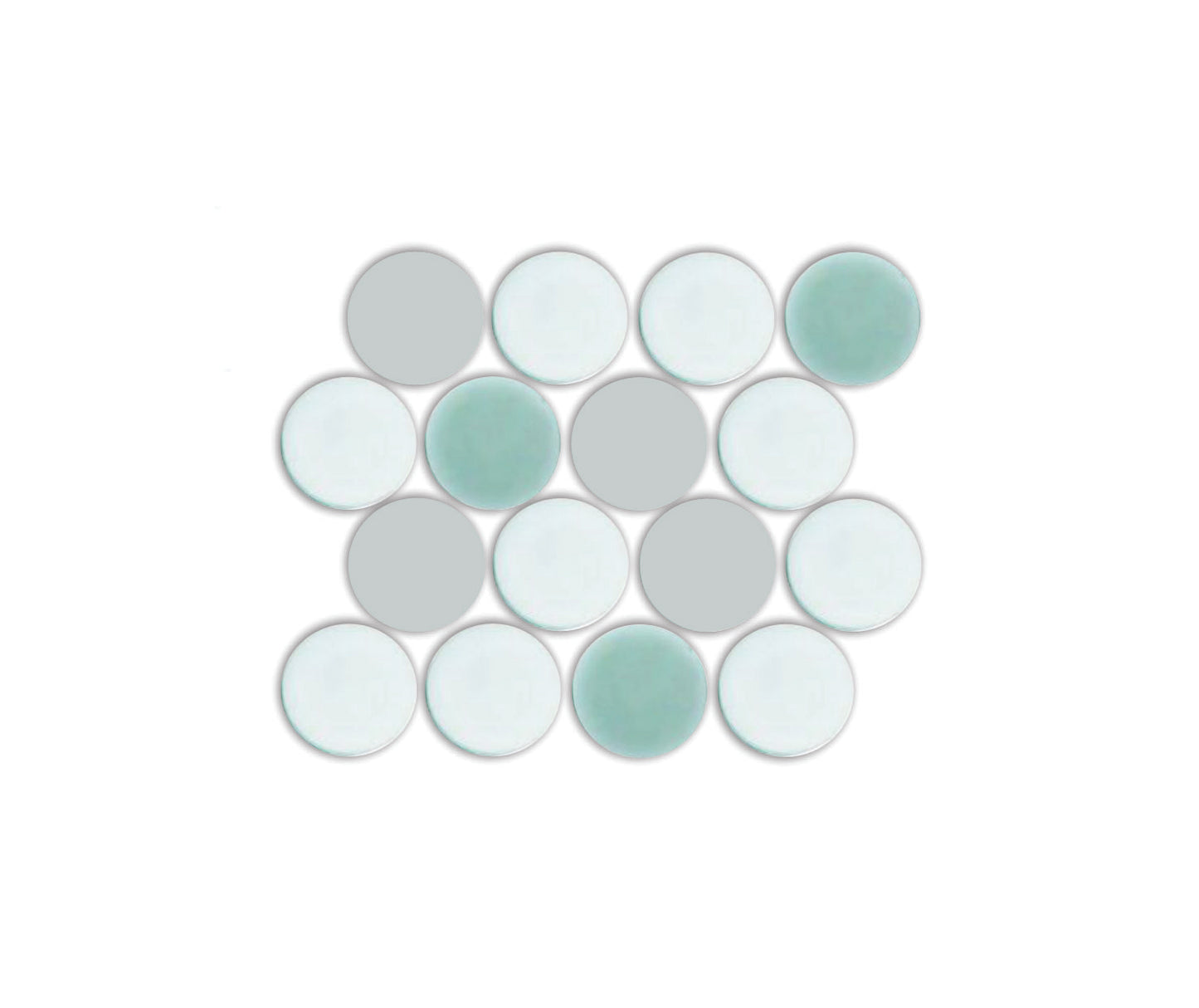 Lyric POP | Glazed Porcelain Penny Round Tile Blends
