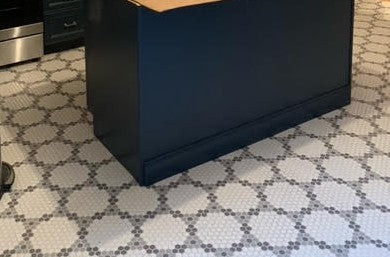 Round and Round pattern on residential kitchen floor