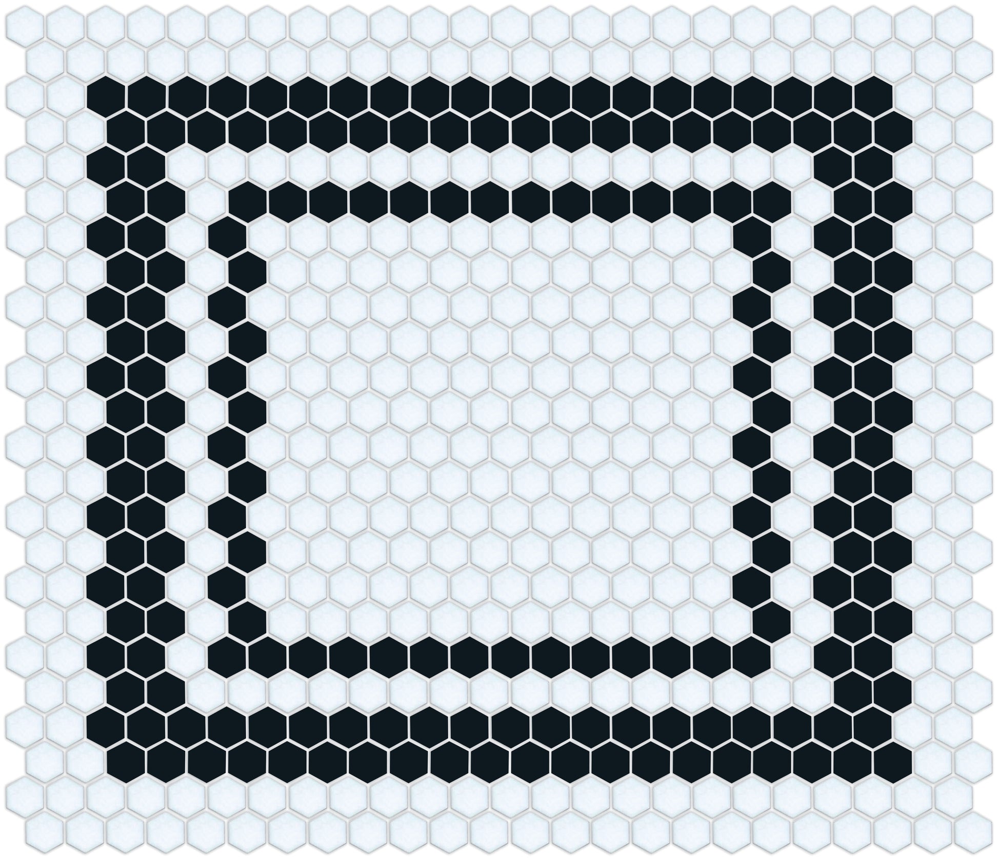 Fila hexagon border porcelain mosaic tile detail