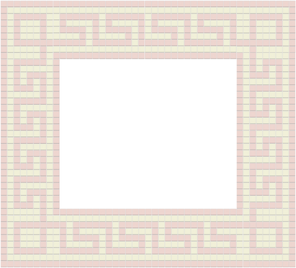 Greek Key Border | Craftsman Squares | Porcelain