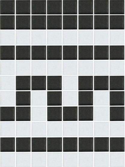 Greek key step out border in porcelain on mesh backing