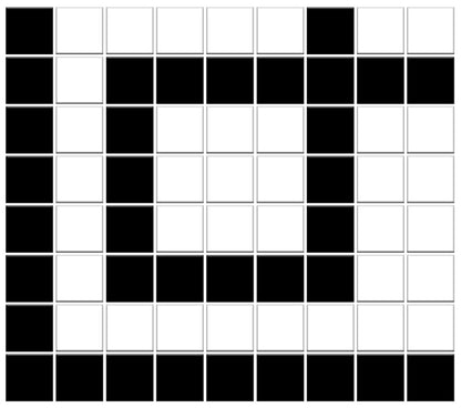 Greek Key Border Lyric Glazed Square Corner  Satin black on satin white