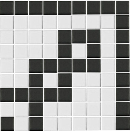 Matte Craftsman Square, Infinity Border,  Corner, Black and White
