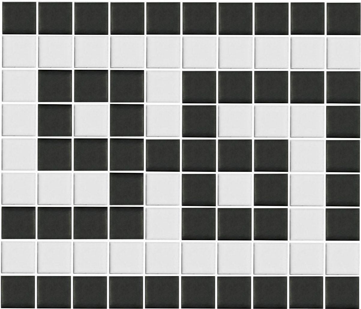 Matte Craftsman Square, Infinity Border, Black and White