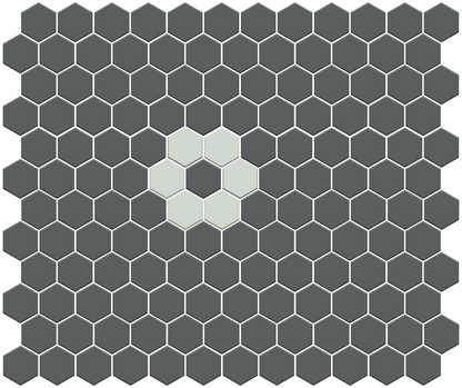 Unglazed Rosette | Pinnacle Hexagon Pattern