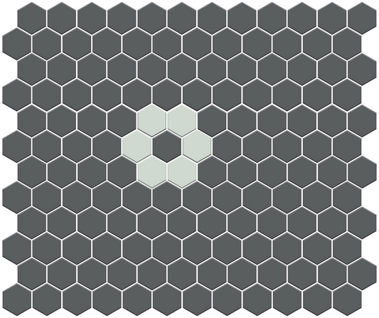 Unglazed Rosette | Pinnacle Hexagon Pattern