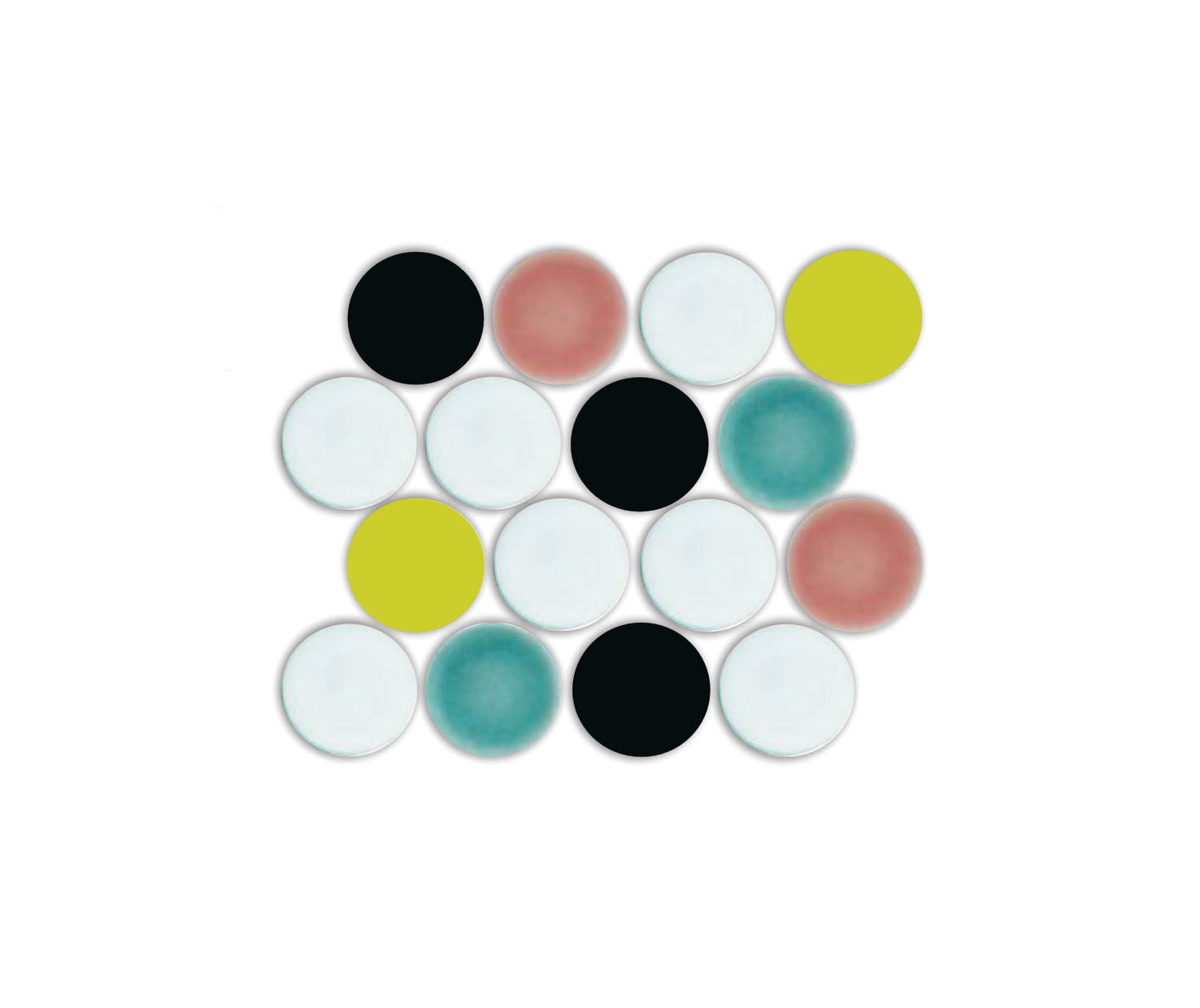 Lyric POP | Glazed Porcelain Penny Round Tile Blends