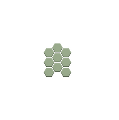 Honeycomb tile pattern for bath or backsplash Juniper Green Color Sample