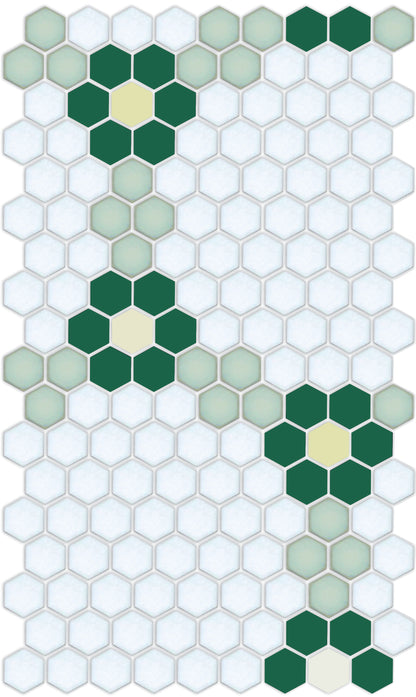 Hexagon tile tileset with modern color combination
