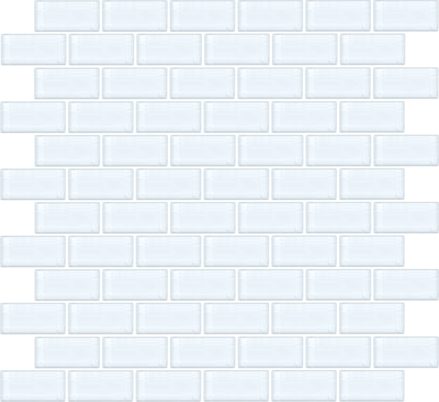 A sheet of glazed porcelain mosaic tiles