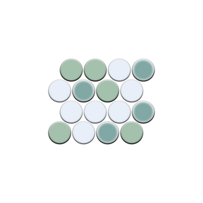 Lyric POP | Glazed Porcelain Penny Round Tile Blends