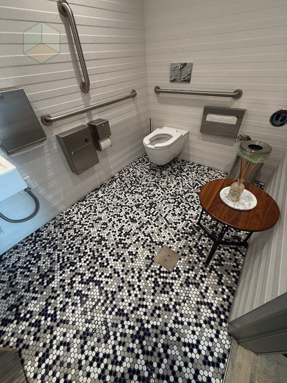 Lyric POP | Glazed Porcelain Penny Round Tile Blends