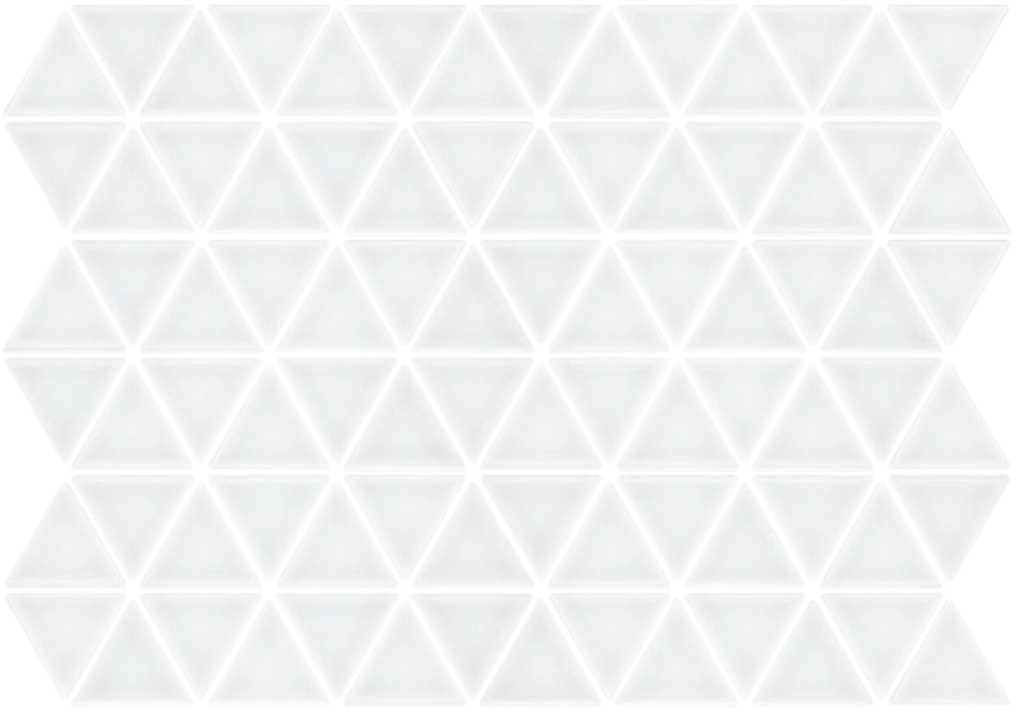 Triangular tile sheet in Hide design back-mounted for installation