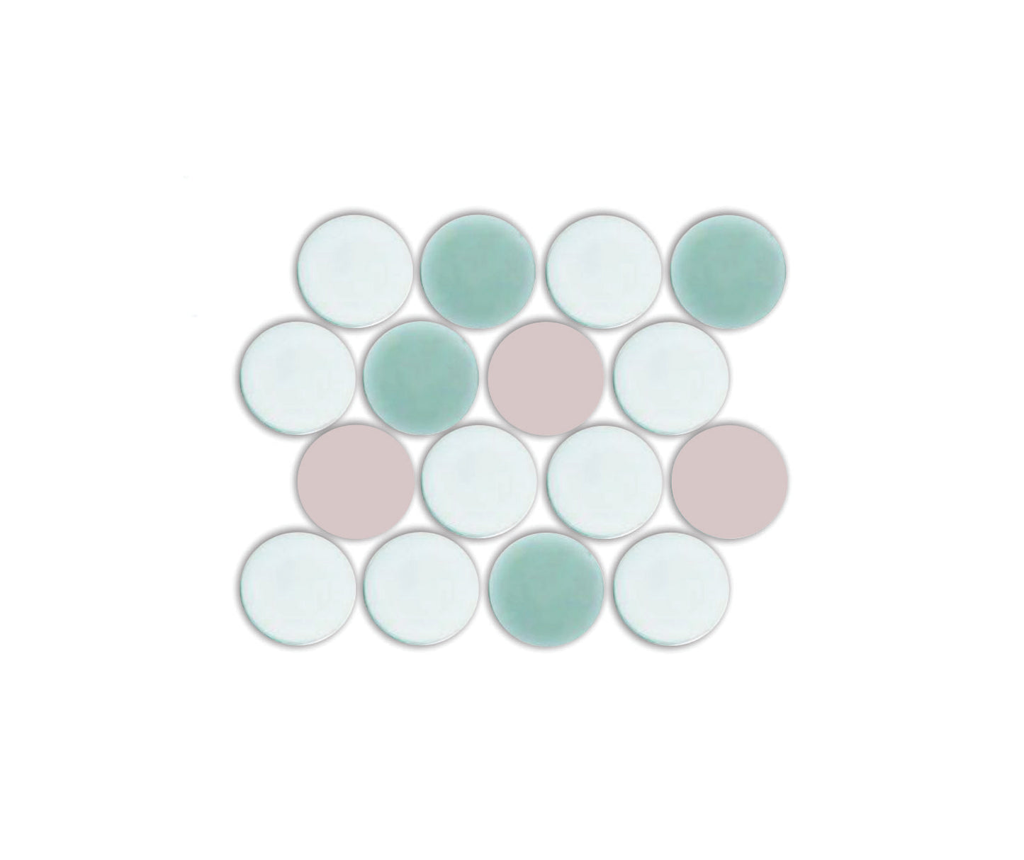 Lyric POP | Glazed Porcelain Penny Round Tile Blends