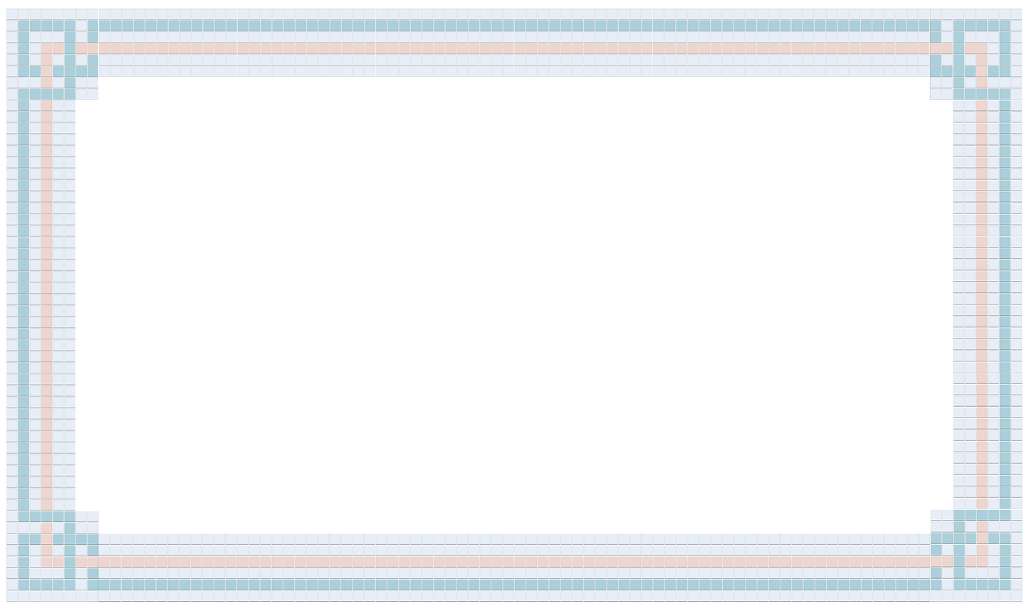 Glazed Aqueduct Border| Craftsman Squares | Porcelain