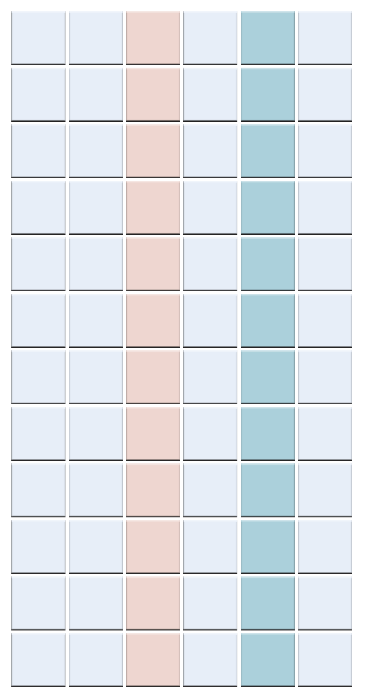 Glazed Aqueduct Border| Craftsman Squares | Porcelain