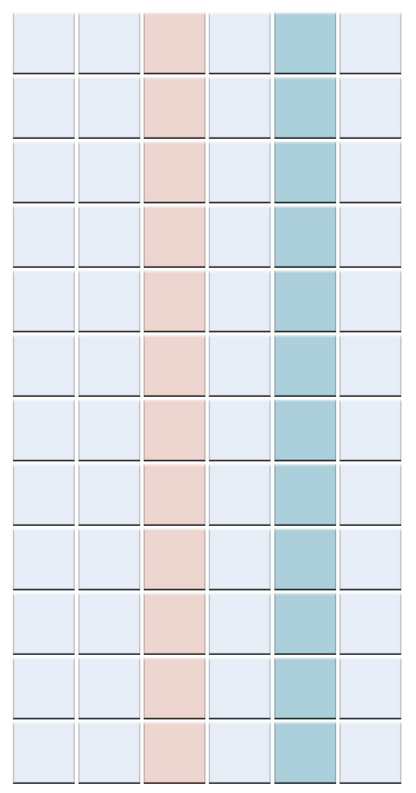 Glazed Aqueduct Border| Craftsman Squares | Porcelain