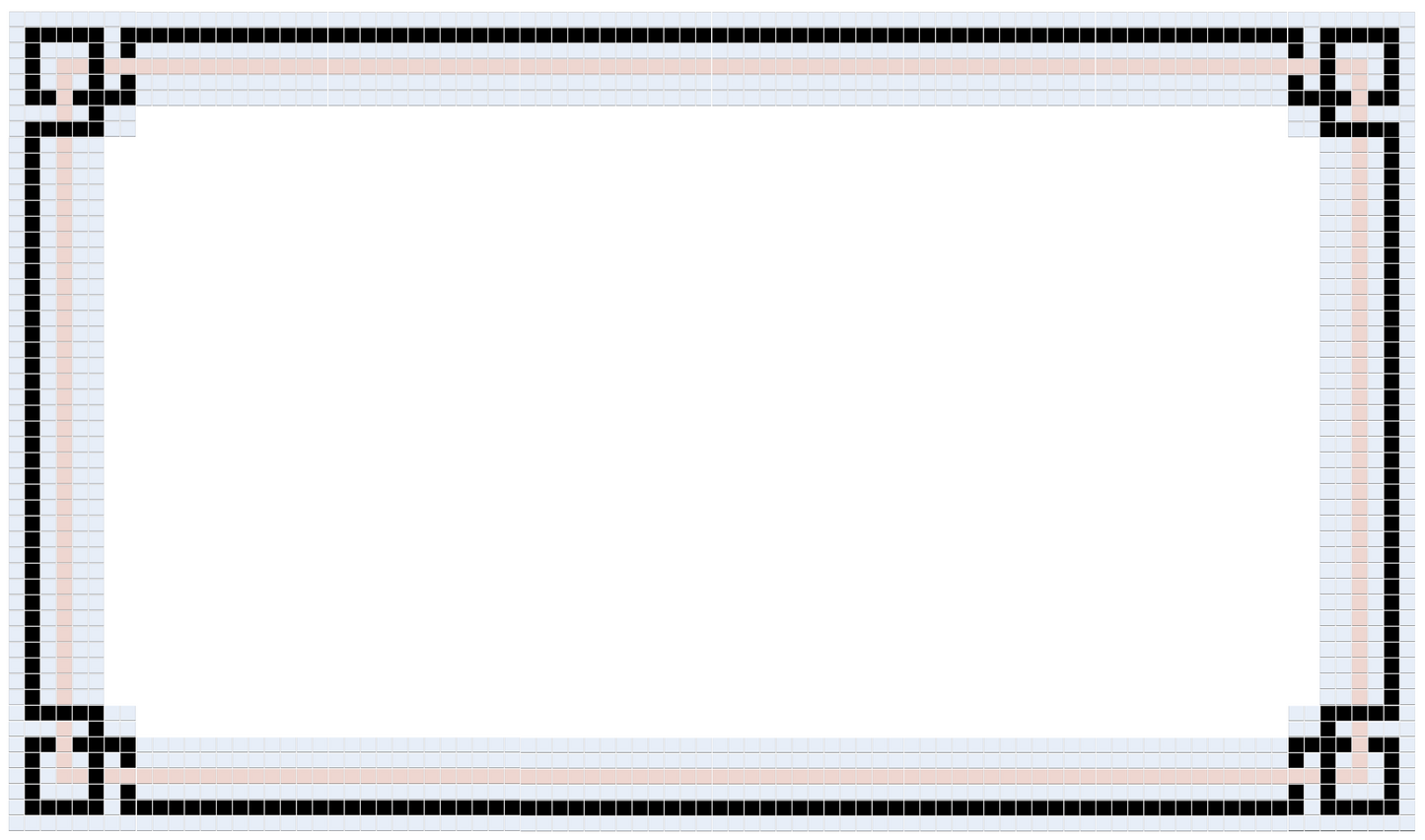 Glazed Aqueduct Border| Craftsman Squares | Porcelain
