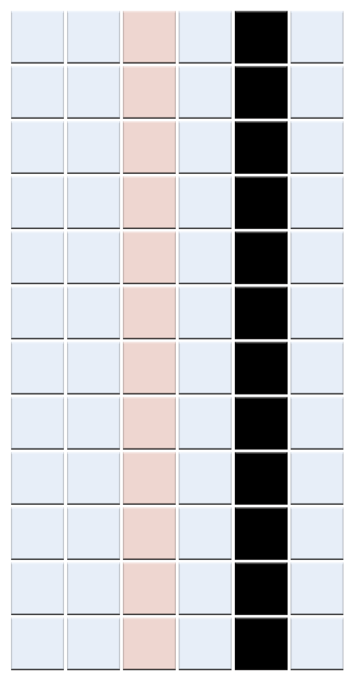 Glazed Aqueduct Border| Craftsman Squares | Porcelain