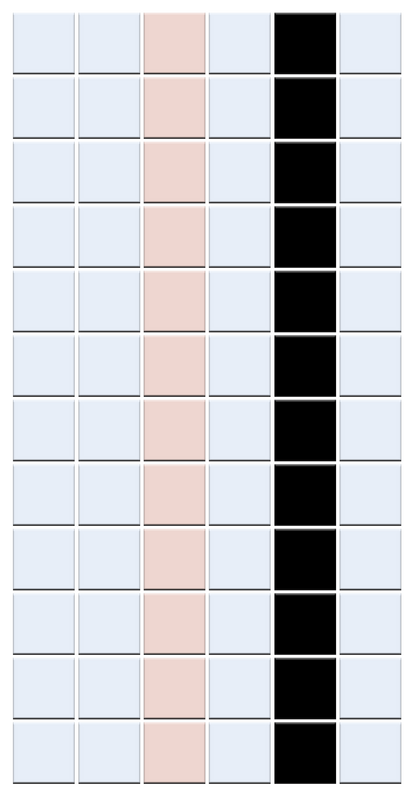 Glazed Aqueduct Border| Craftsman Squares | Porcelain