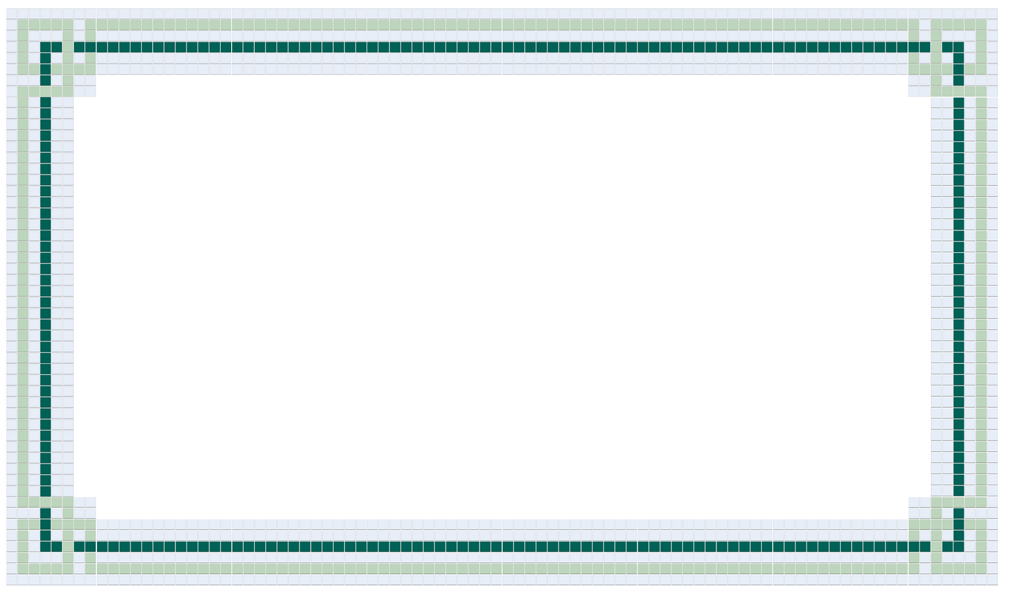 Glazed Aqueduct Border| Craftsman Squares | Porcelain