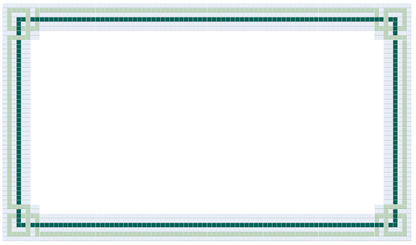 Glazed Aqueduct Border| Craftsman Squares | Porcelain