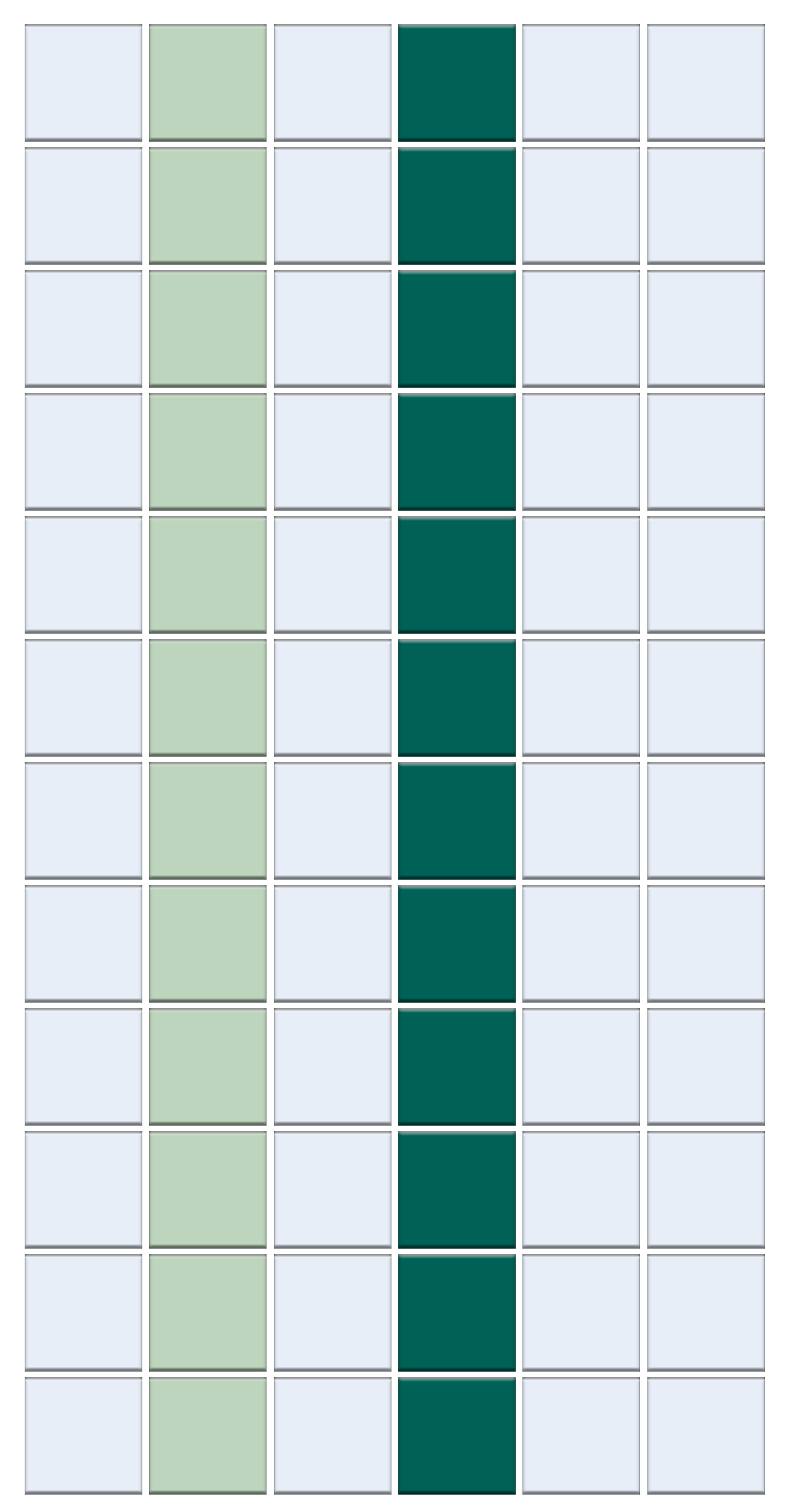 Glazed Aqueduct Border| Craftsman Squares | Porcelain