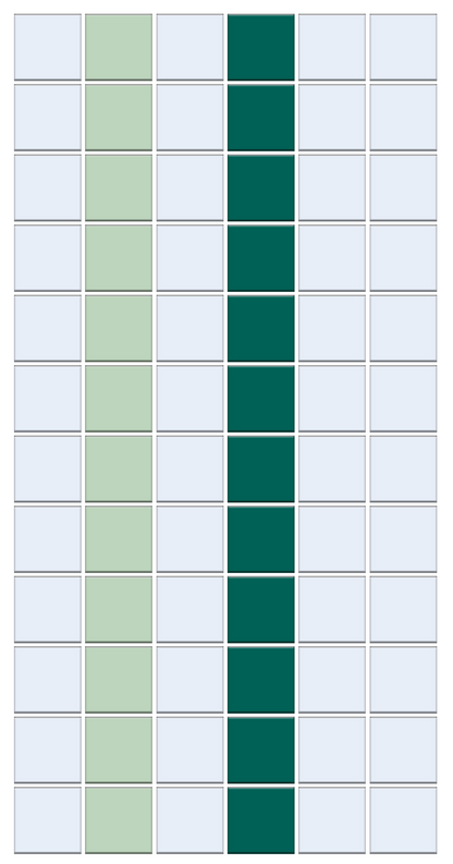 Glazed Aqueduct Border| Craftsman Squares | Porcelain