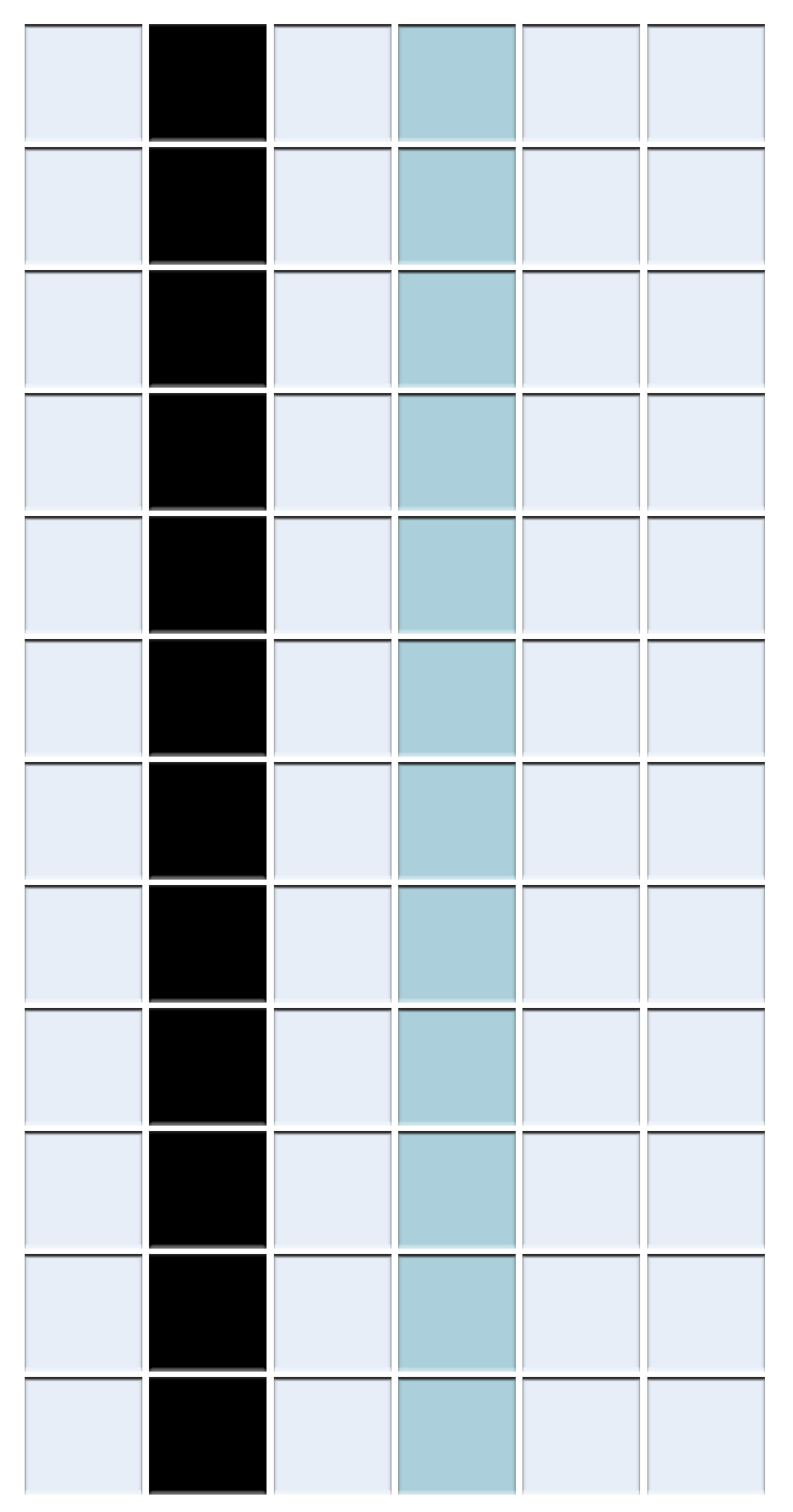 Glazed Aqueduct Border| Craftsman Squares | Porcelain