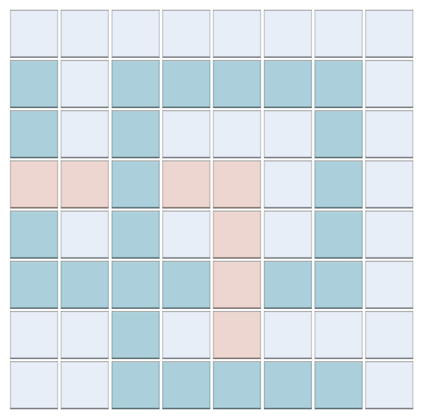 Glazed Aqueduct Border| Craftsman Squares | Porcelain