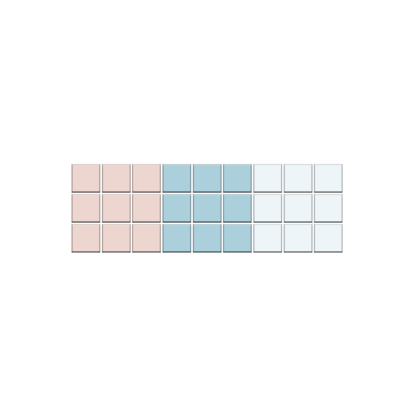 Glazed Aqueduct Border| Craftsman Squares | Porcelain