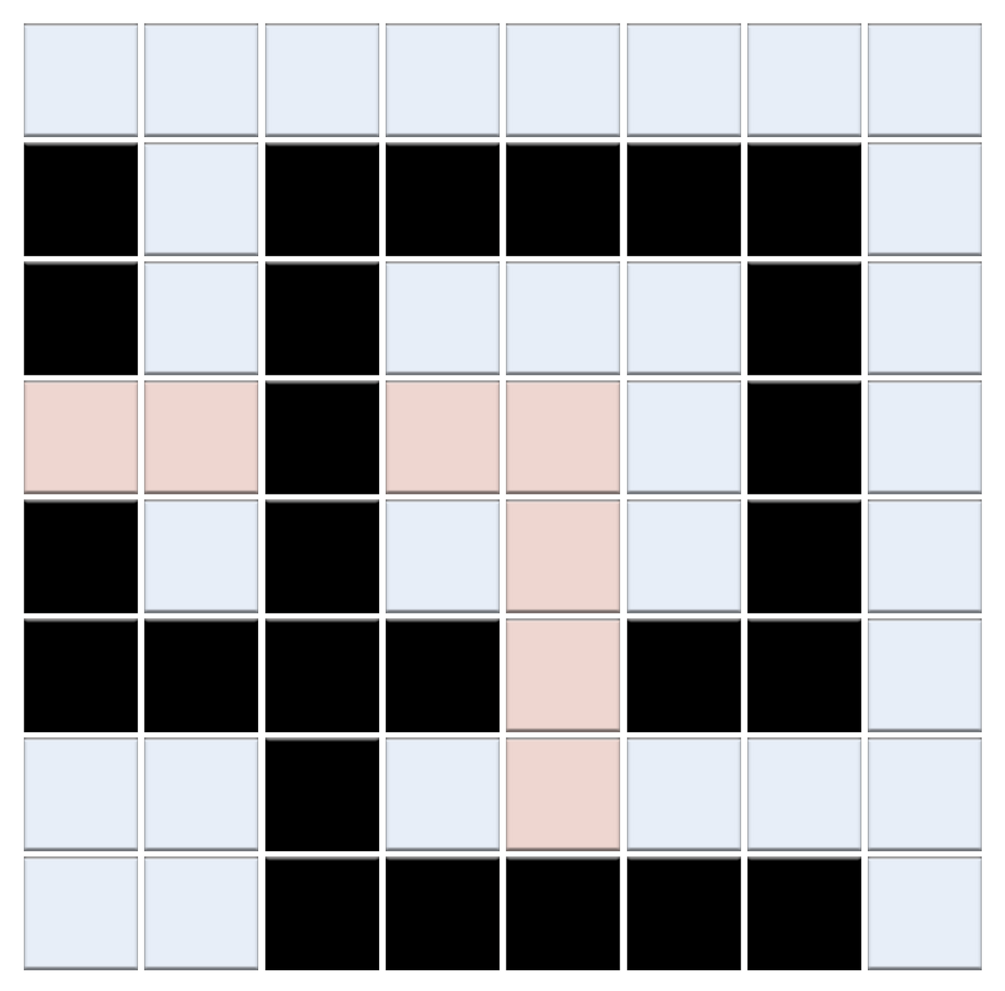 Glazed Aqueduct Border| Craftsman Squares | Porcelain