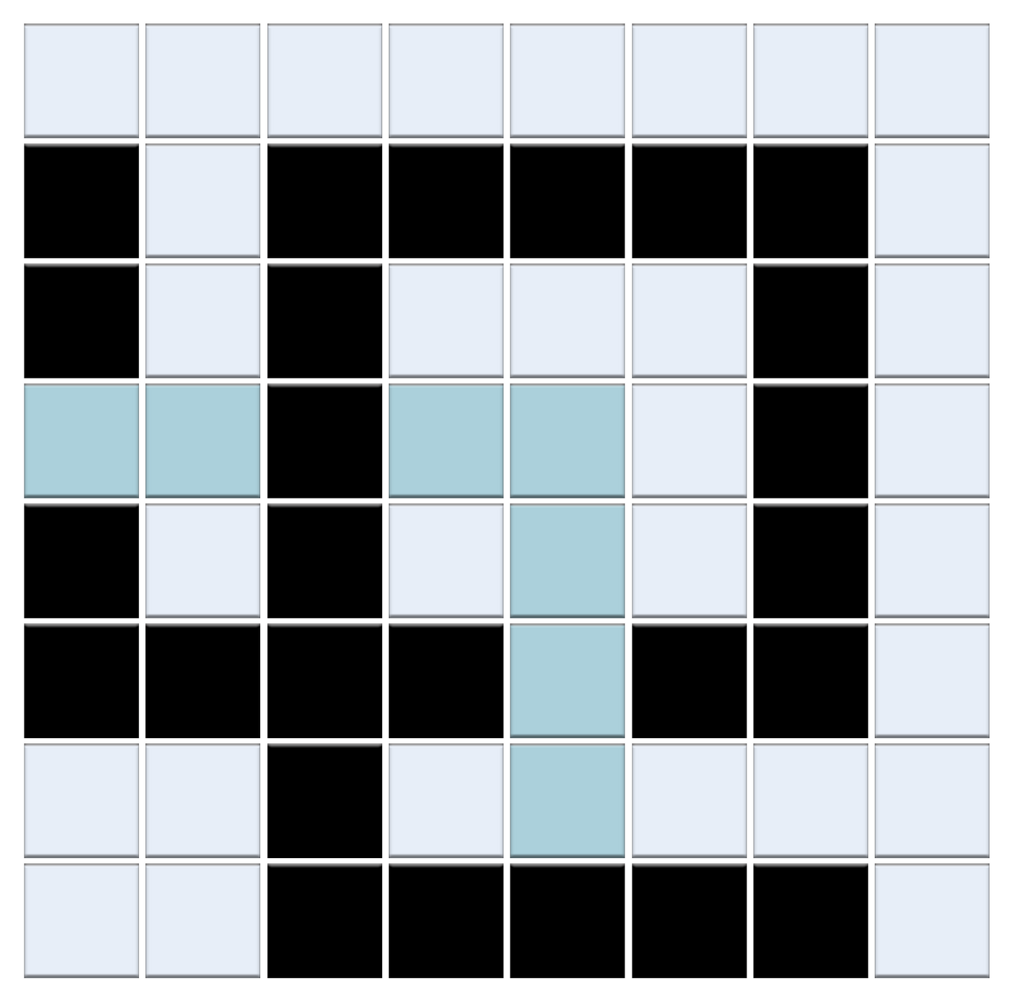 Glazed Aqueduct Border| Craftsman Squares | Porcelain