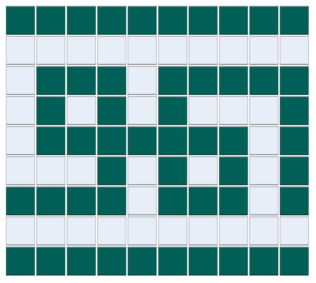 Infinity Border | Craftsman Squares | Porcelain