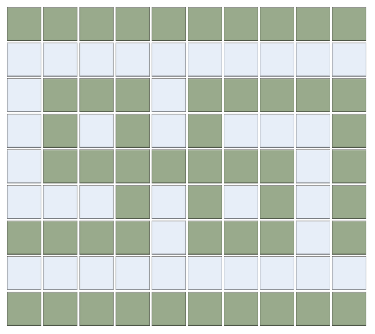 Infinity Border | Craftsman Squares | Porcelain