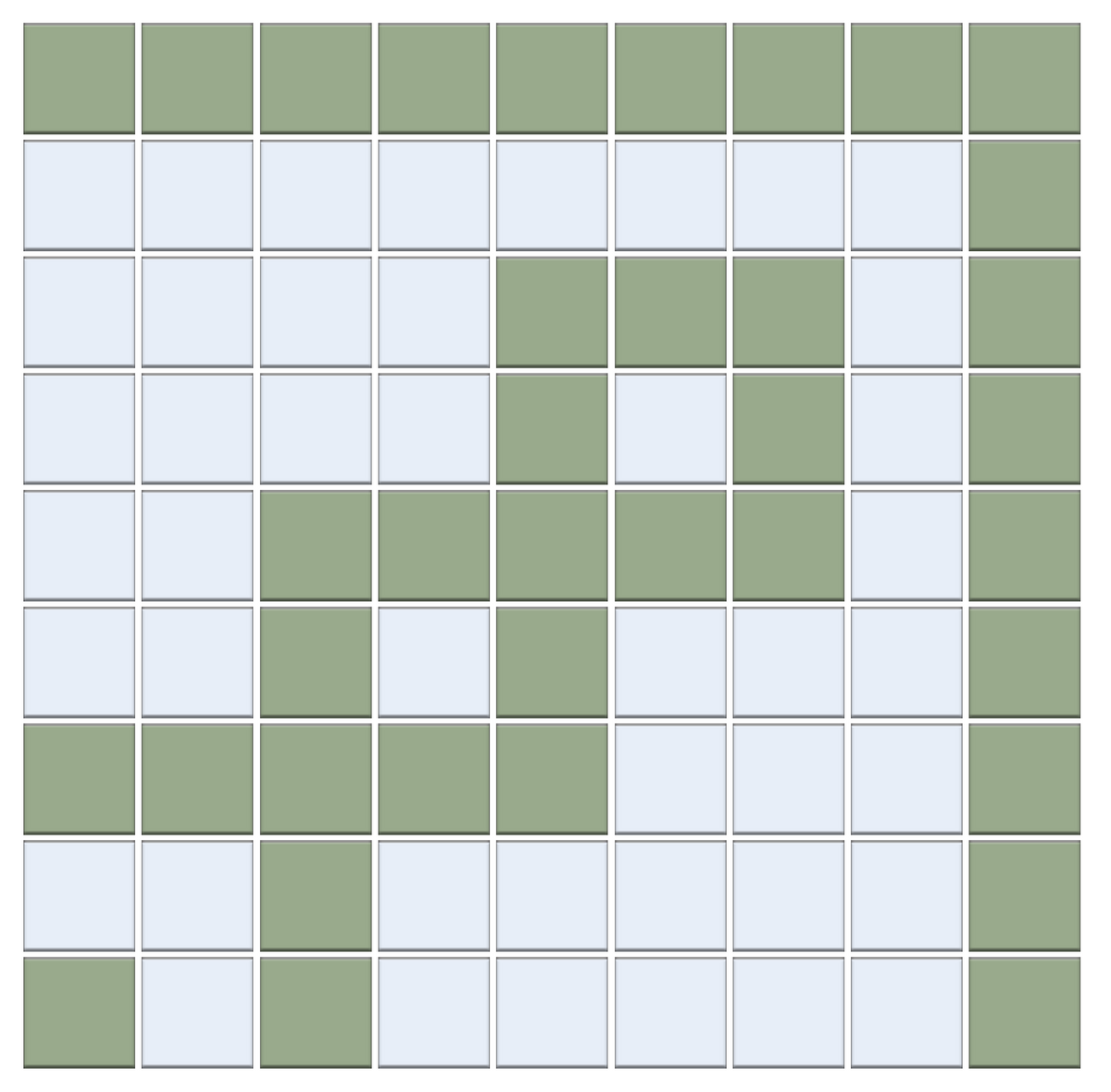Infinity Border | Craftsman Squares | Porcelain