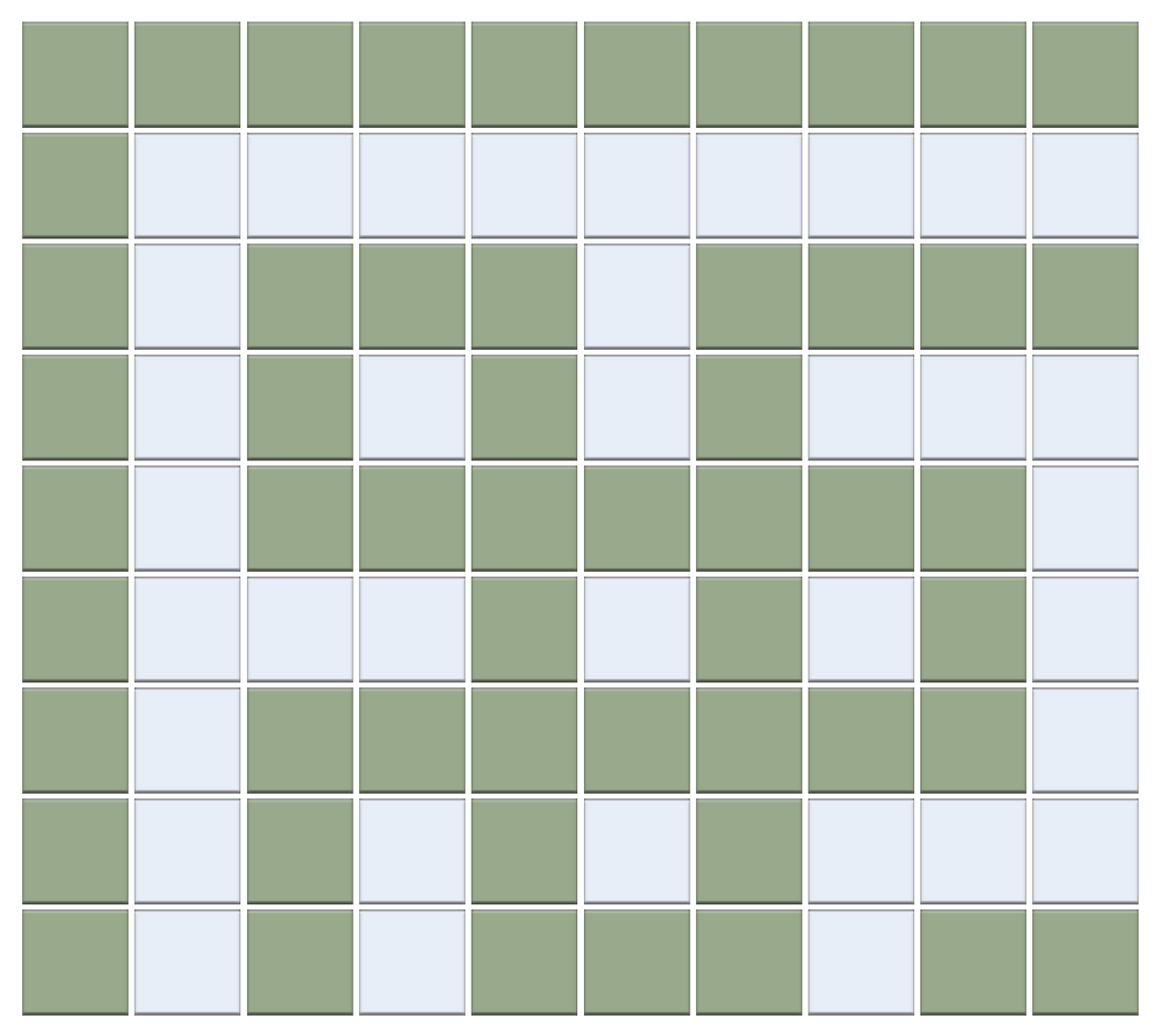 Infinity Border | Craftsman Squares | Porcelain