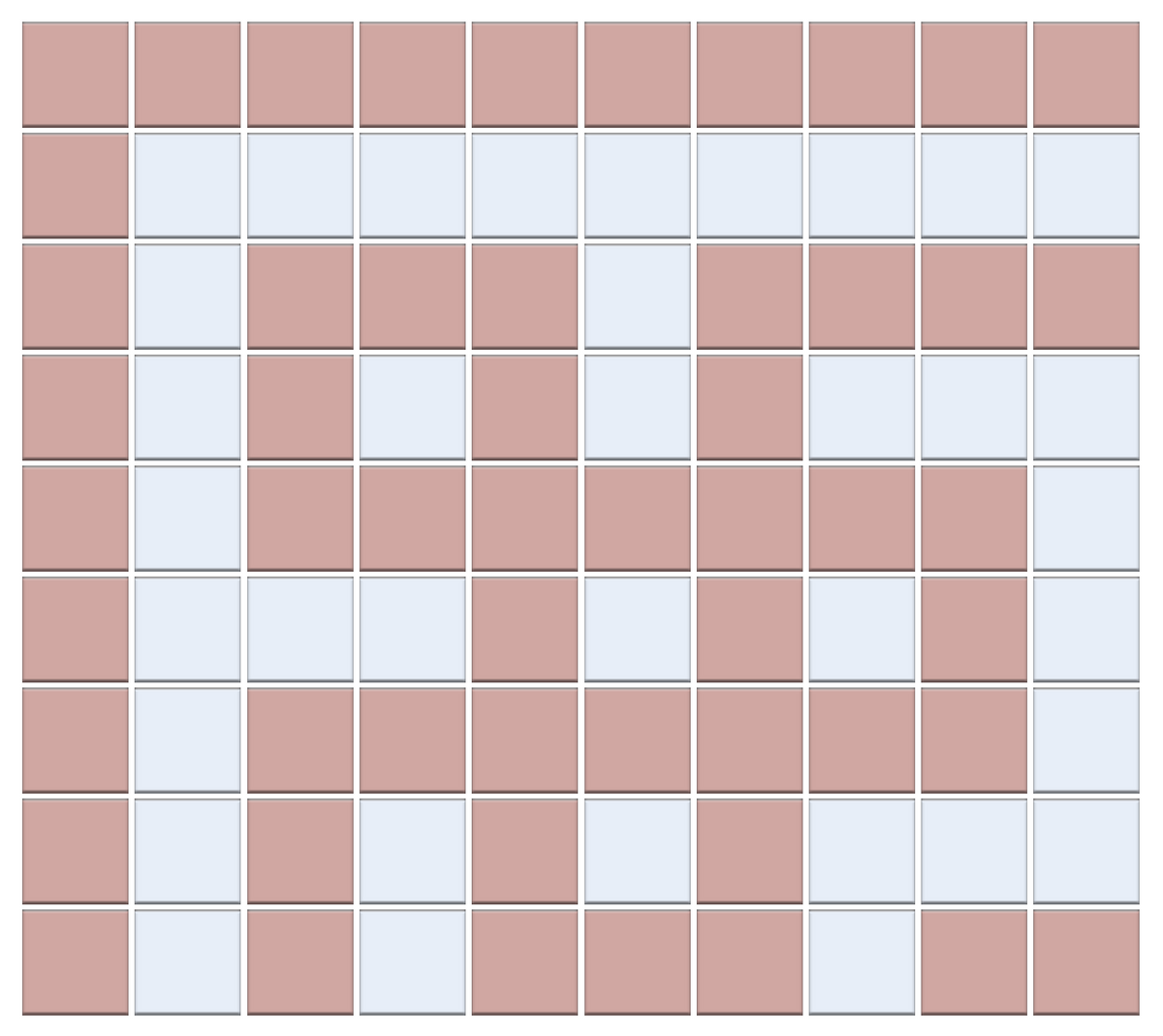 Infinity Border | Craftsman Squares | Porcelain