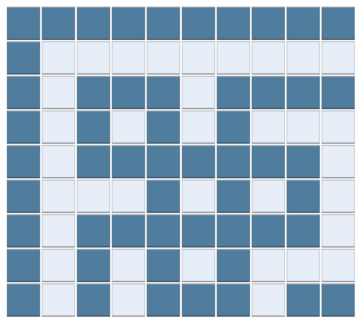 Infinity Border | Craftsman Squares | Porcelain